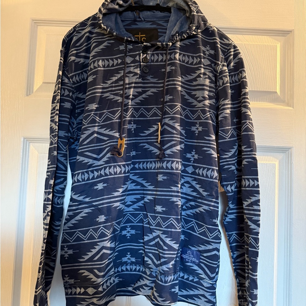 STS Ranchwear Blue Hoodie with Pattern